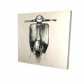 Fondo 12 x 12 in. Small Black Moped-Print on Canvas FO2789082